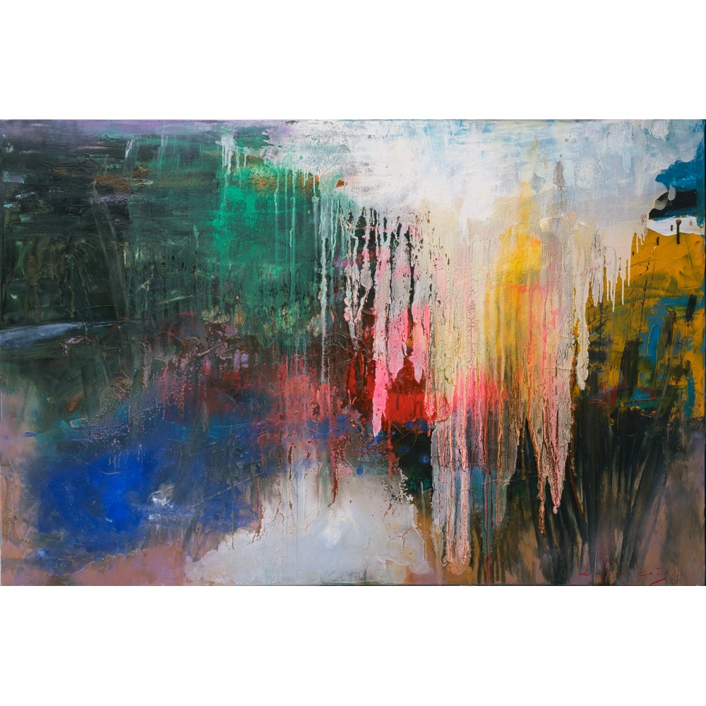 Ecouri din Lumina Nevăzută - pictură în ulei pe pânză, autor Iurie Cojocaru